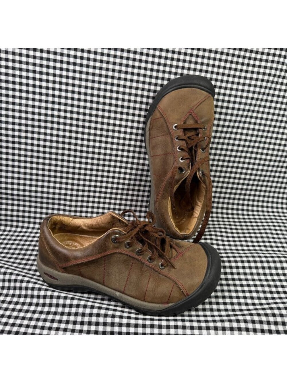 Keen Presidio Brown Leather Comfort Shoes Women’s Size 8 EU 38.5 Casual Walking